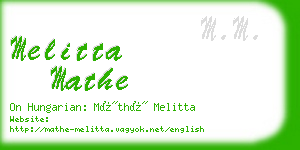 melitta mathe business card
